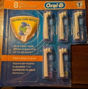 Oral B Precision Clean Replacement Toothbrush Heads – White 5 Pack NWT